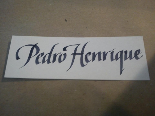 Caligrafia de "Pedro Henrique" por Andréa Branco.